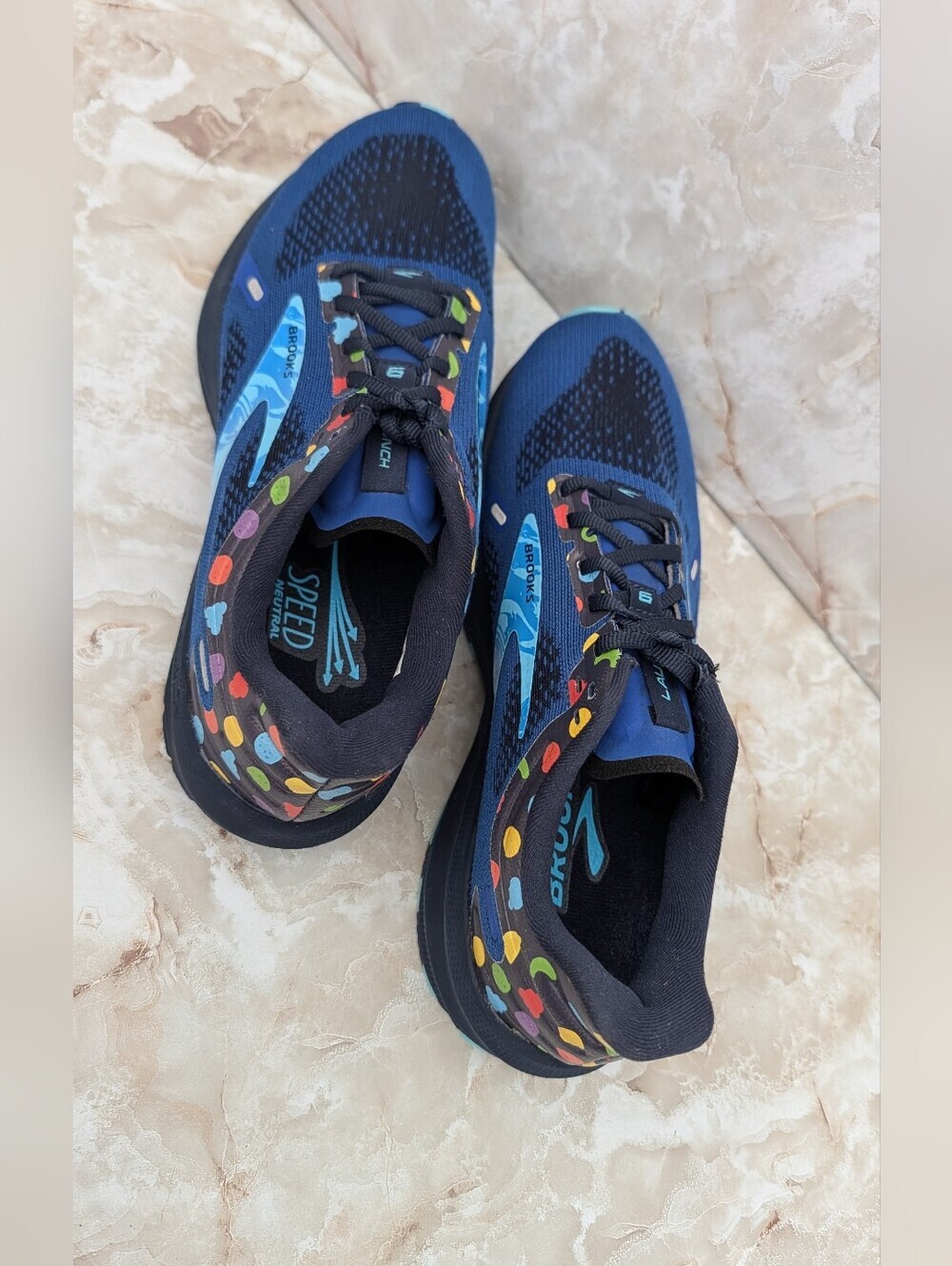 Brooks Men s Blue Multi-Color Running Sneakers Sz 8 - Picture 12 of 13